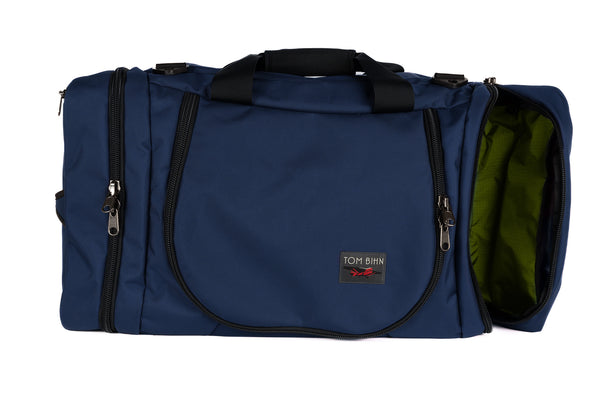 A Deep Blue (navy blue) Ballistic Aeronaut 45 with a Moss 210 Cerylon interior.